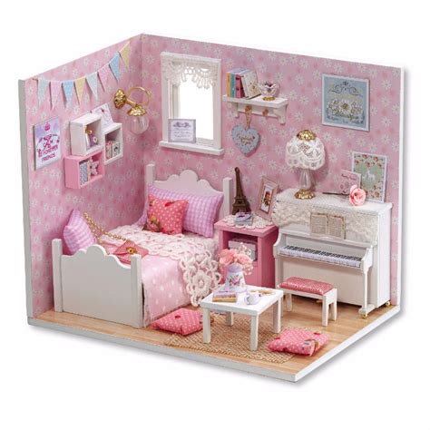 Cute Room Handmade Doll Miniature Furniture Diy Doll House Wooden Toys