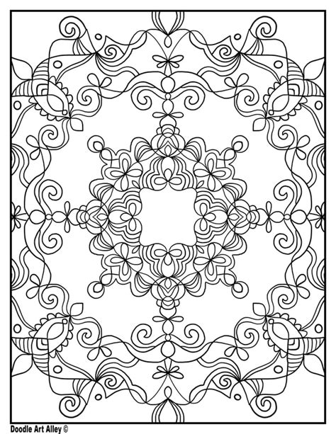 Free Coloring Pages Doodle Art Alley