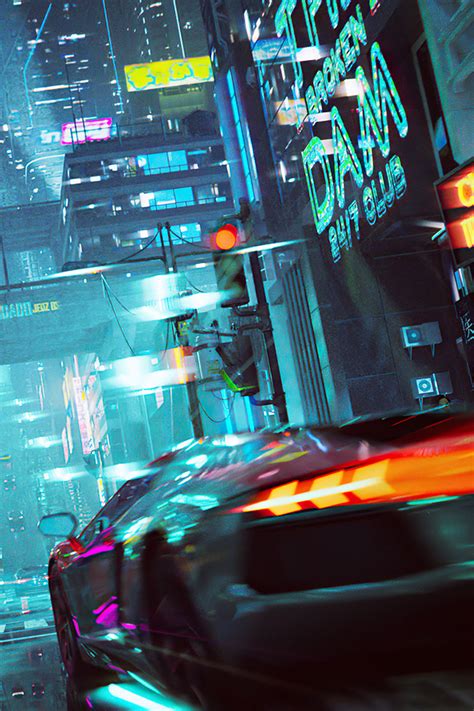 Maybe you would like to learn more about one of these? 640x960 Neon Cyberpunk City Car Racing 4k iPhone 4, iPhone ...