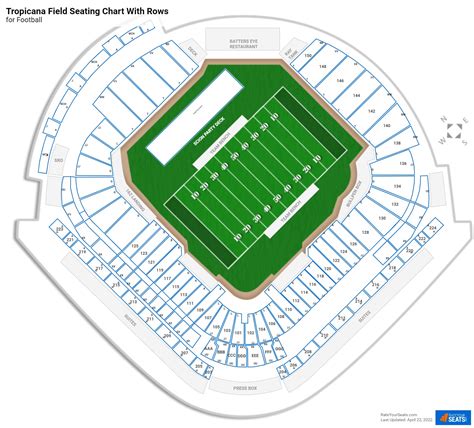 Tropicana Field Seating Chart Seat Numbers