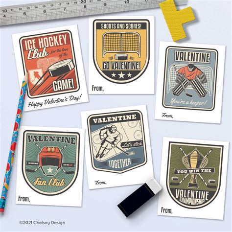 Create custom shutterfly valentine's cards this year. Hockey Valentines Cards • Printable Valentines • Chelsey Design