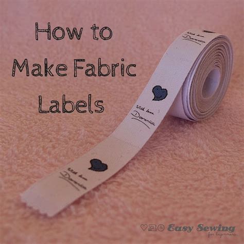 How To Make Fabric Labels At Home Easy Sewing For Beginners Sewing