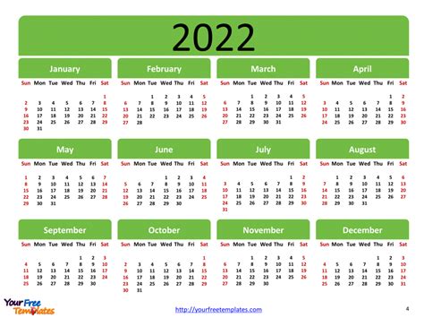 Free 2022 Monthly Calendar Templates Calendarlabs Printable 2022