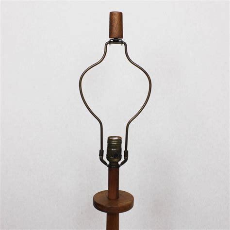 Vintage Mid Century Modern Walnut And Ceramic Floor Lamp By Martz