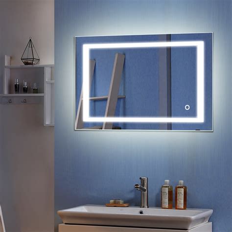 Zimtown Light Strip Touch Led Bathroom Mirror Anti Fog 36x28 In