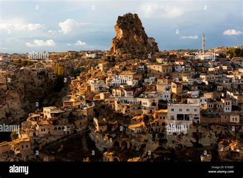 Ortahisar Castle And Rock Formations In Cappadocia Stock Photo Alamy