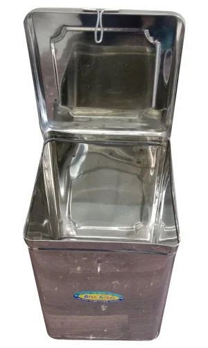 rectangular silver stainless steel storage box dimension 15x20inch thickness 5mm at rs 250