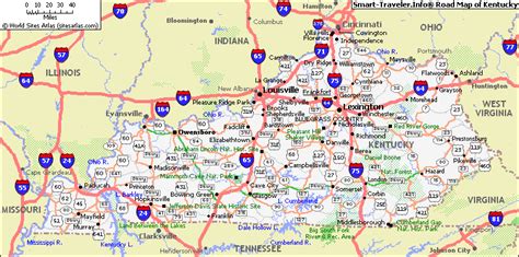 Kentucky Map Travelsfinderscom