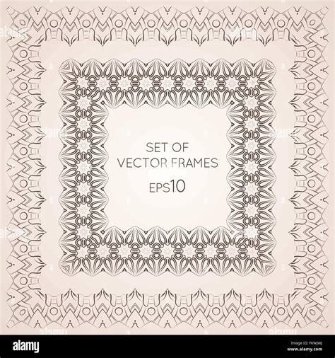 Set Intricate Vector Frames Stock Vector Image And Art Alamy
