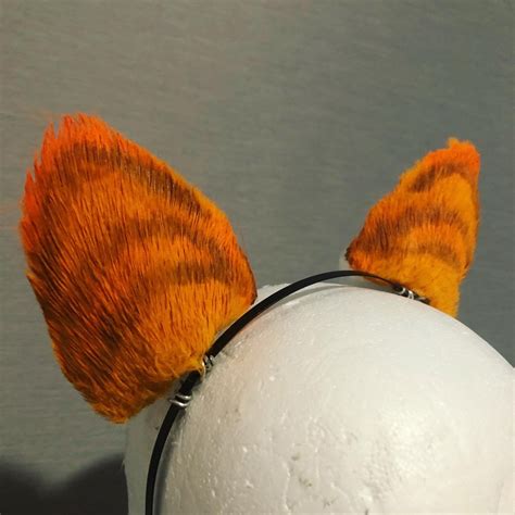 Orange Cat Ears Glow When Exposed To Uv Light Livingbeasts Costumes