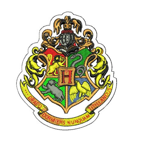 Hogwarts Crest Harry Potter Machine Embroidery Design File Etsy