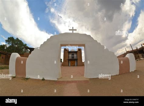 Church In Taos Pueblonew Mexico Stock Photo Alamy