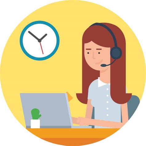 Best Call Center Woman Illustrations Royalty Free Vector