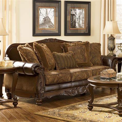 Ashley Furniture Leather Sofa Set Home Decor