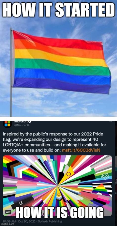 From Clear And Understandable To A Jumbled Mess Most Accurate Modern Pride Flag Imgflip