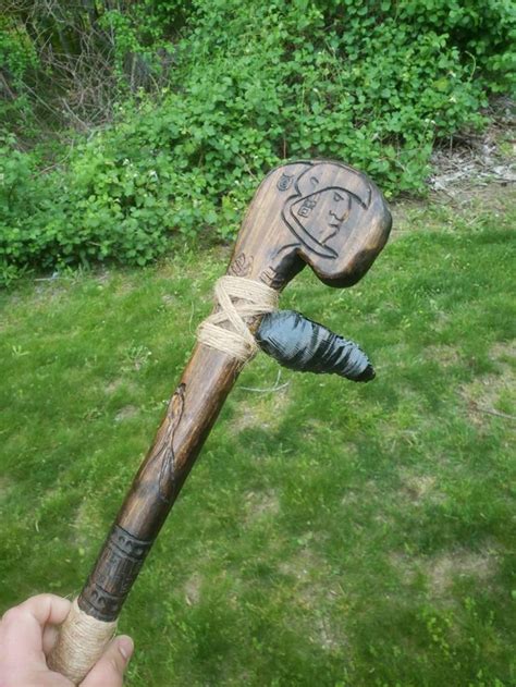 Handmade Mayan Inspired Battle Axe With Obsidian Etsy