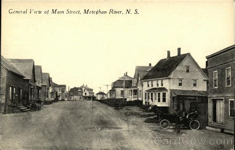 General View Of Main Street Meteghan River Ns Canada Nova Scotia Postcard