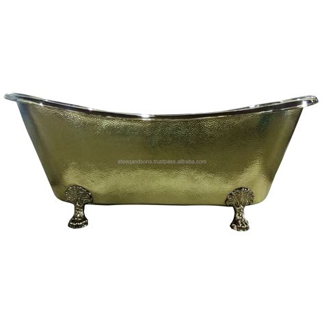Galvanized Bathtub With Decorative Finishing Vintage Colored Design