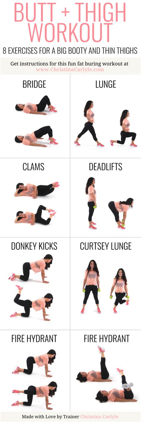Butt And Thigh Workout For Women Butt Thigh Exercises Workout For