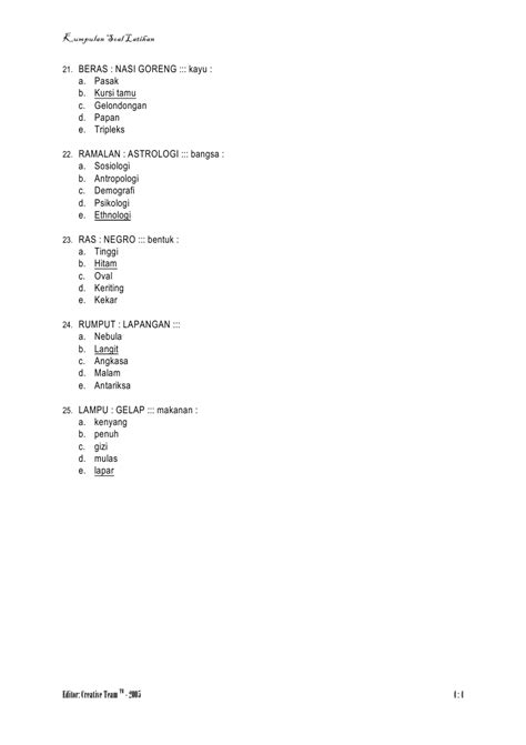 Tidak mudah untuk mempelajari soal psikotes kepribadian. Contoh Soal Psikotes Cfit