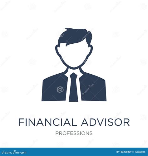Financial Advisor Icon Trendy Flat Vector Financial Advisor Icon On