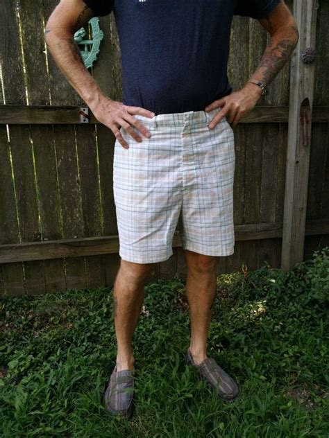 Mens 70s Shorts Vintage Shorts Plaid Shorts Mens Shorts In Etsy