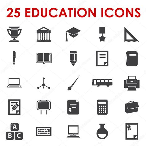 Education Icons Vector — Stock Vector © Mistervectors 14083218