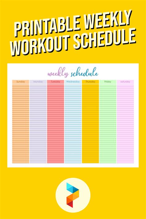 6 Best Free Printable Weekly Workout Schedule - printablee.com