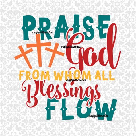 Doxology Praise God From Whom All Blessings Flow Svg File Ai Etsy