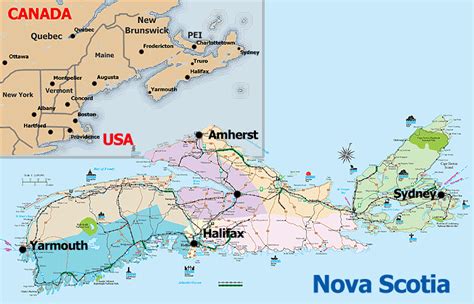 Map Of North America Nova Scotia United States Map