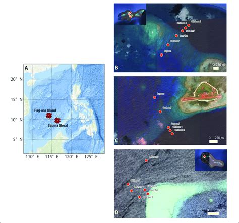Maps Of The Study Sites In The Kalayaan Island Group A Philippine