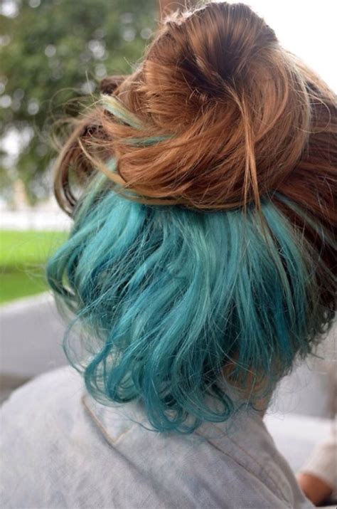 Blue Under Layer Hair Cabelos Pintados Ideias De Cabelo E Cabelo