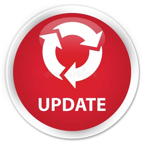 Update Refresh Icon Premium Red Round Button Stock Illustration