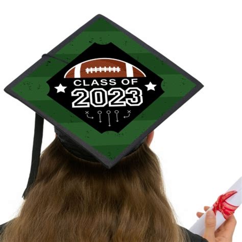 Big Dot Of Happiness Grad Football 2023 Graduation Cap Decorations