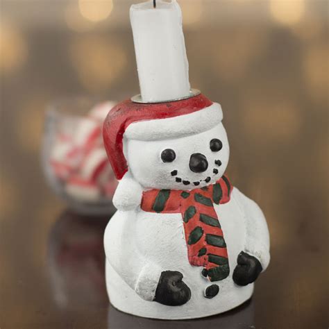 Retro Snowman Candle Holder Candles And Accessories Home Decor