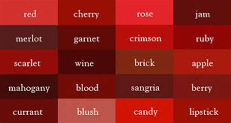 Different Shades Of Red In 2021 Shades Of Red Color Red Colour