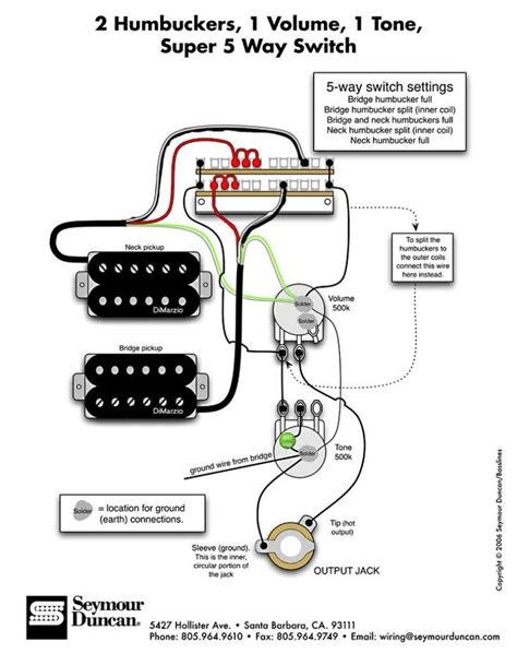 Guitar wiring diagram with one humbucker, one volume and one tone and a push pull switch on the volume control that taps the humbucker for north single coil. Dual Humbucker W 1 Vol And Tone Youtube With Guitar Wiring Diagram 2 for Guitar Wiring Diagram 2 ...