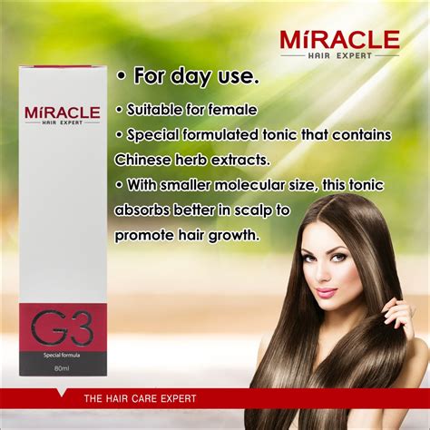 Thicker & fuller looking hair in less than 3 minutes. Miracle Hair Tonic For Female Hair Growth G3-G4 (80ml ...