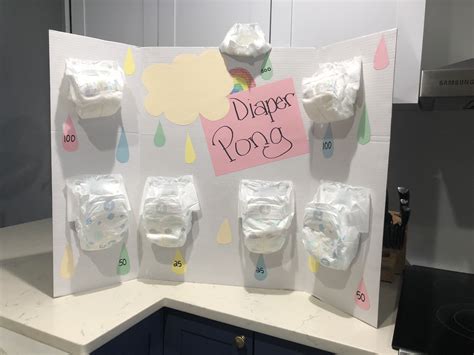 Diy Diaper Pong Baby Shower Game Diy Diapers Baby Shower Games