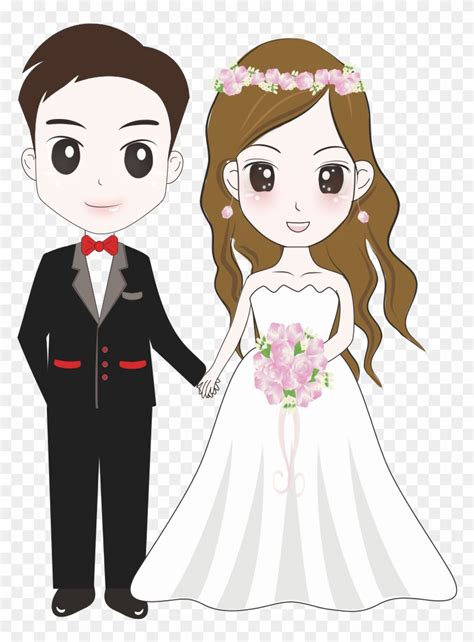 Bride And Groom Cartoon Clipart Enthralling