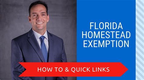Homestead Exemption In Florida Youtube