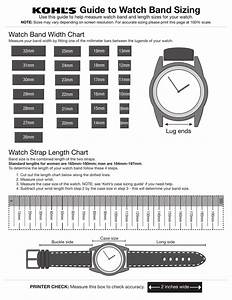 Watch Band Size Chart Kohl 39 S Download Printable Pdf Templateroller