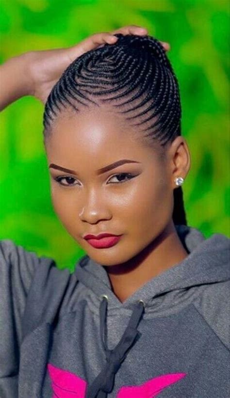 They're also known as cherokee braids, invisible cornrows, banana braids, straightbacks or pencil braids. Stunningly Cute Ghana Braids Styles For 2020 (With images ...