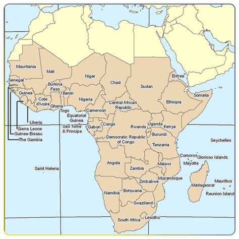 Countries Of Sub Saharan Africa Download Scientific Diagram