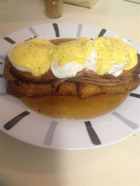 It's easy to make, with only 8 ingrdients and it's ready in 20 minutes! French Toast dipped in frosted flakes, left over spiral ham, and eggs Benedict on top ... A ...