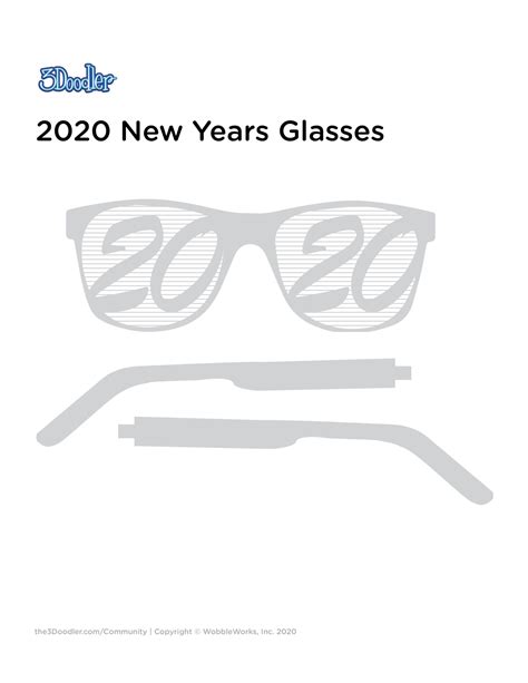 2020 Glasses Stencil 3d Pen Stencil 3doodler