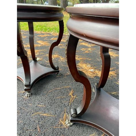 1910s Vintage Marble Top Tables A Pair Chairish