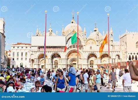 San Marco Square Venice Editorial Stock Image Image Of Europe 58606129