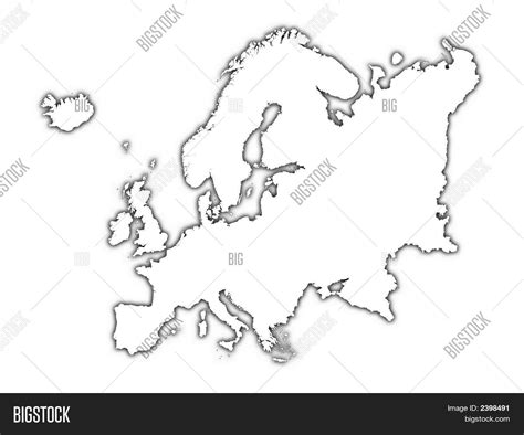 Europe Outline Map Image And Photo Free Trial Bigstock