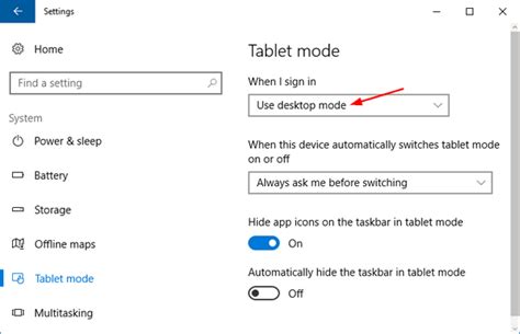 Turn on or off tablet mode in windows 10 i had problems with autohiding my taskbar and found out that restarting windows explorer might help. Enable Windows 10 Tablet Mode | Password Recovery